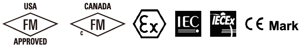 D171 approvals USA/Canada FM Approved, CE Mark, ATEX, IEC, IECEx