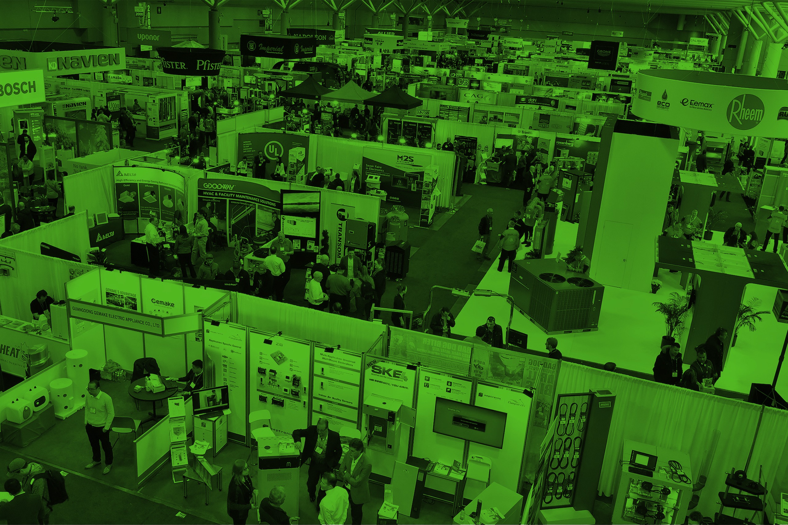 Overview photograph of CMPX trade show HVAC-R Toronto, Canada