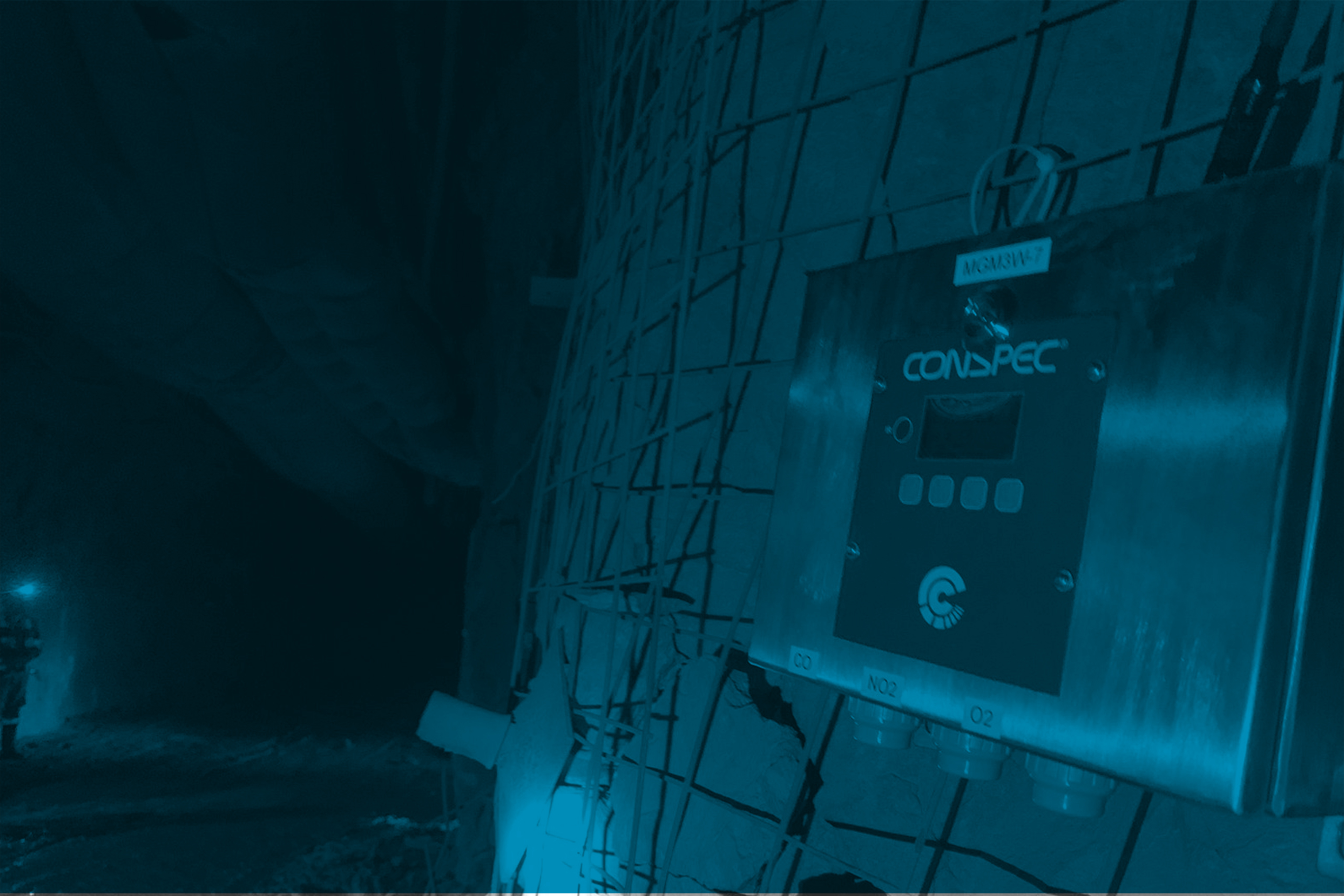 Conspec gas monitor protects miners from toxic gases in an underground mine.